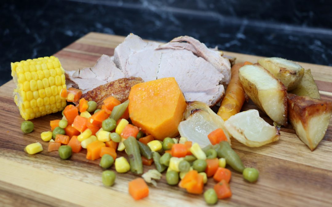 Roast Pork & Vegetables for one